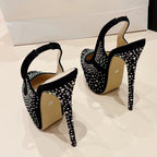 Rhinestone Platform Pumps for Women on the Runway