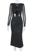 Glamorous Sequin Sparkle Maxi Dress with Dazzling Shine