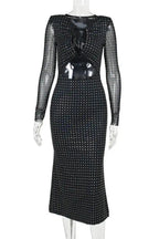 Glamorous Sequin Sparkle Maxi Dress with Dazzling Shine