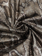 Python Snake Pattern Cut Out Dress with Chain