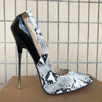 16cm Sexy Extreme High Heels SnakeSkin Pumps