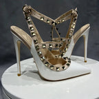 Designer Spike Rivets High Heel Gladiator Sandals for Women
