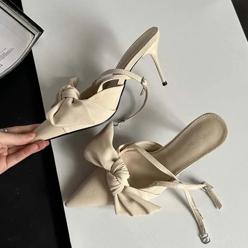 Butterfly-knot Thin High Heels Women Pumps
