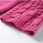 Loose Twist Knitted Sweater Pullover Women Oversize O-neck Long Batwing Sleeve Female Pullovers 2025 Autumn Winter Lady Sweaters