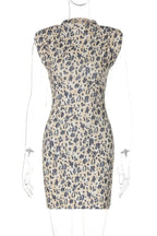 Printed Straps Sleeveless Mini Dress