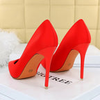 Purple High Heels Stiletto Luxury Party Shoes for Fashionable Women