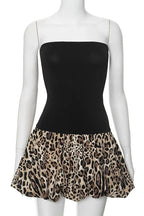 Patchwork Sleeveless Mini Dress