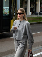 Solid Cropped Cardigan Sweater Women Autumn Long Sleeve O Neck Single Breasted Jumpers New Casual Fashion Knitted Outerwear