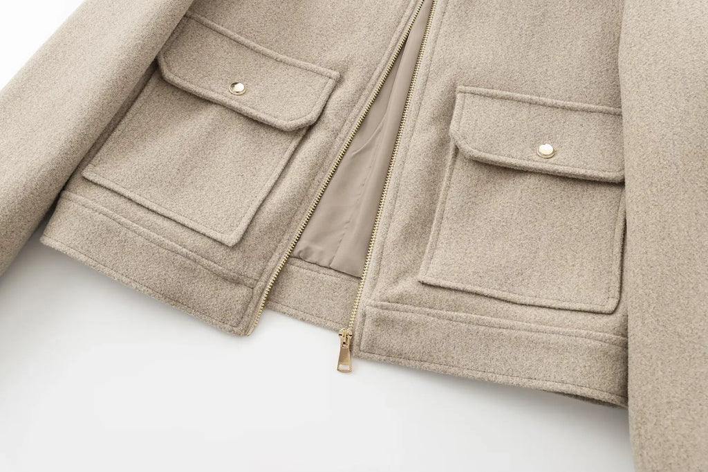| Women's Wool Bomber Jacket