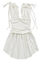 Sleeveless Mini Dress with Irregular Tie-Up Detail