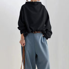 | Women High-Neck Long Sleeve Top