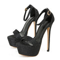 Sequined Platform Sandals for Women