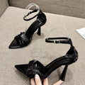 Bling Sequin Pointed Toe Women Sandals with Thin Heels