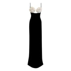 Evening Attraction 3D Flower Design Maxi Dress
