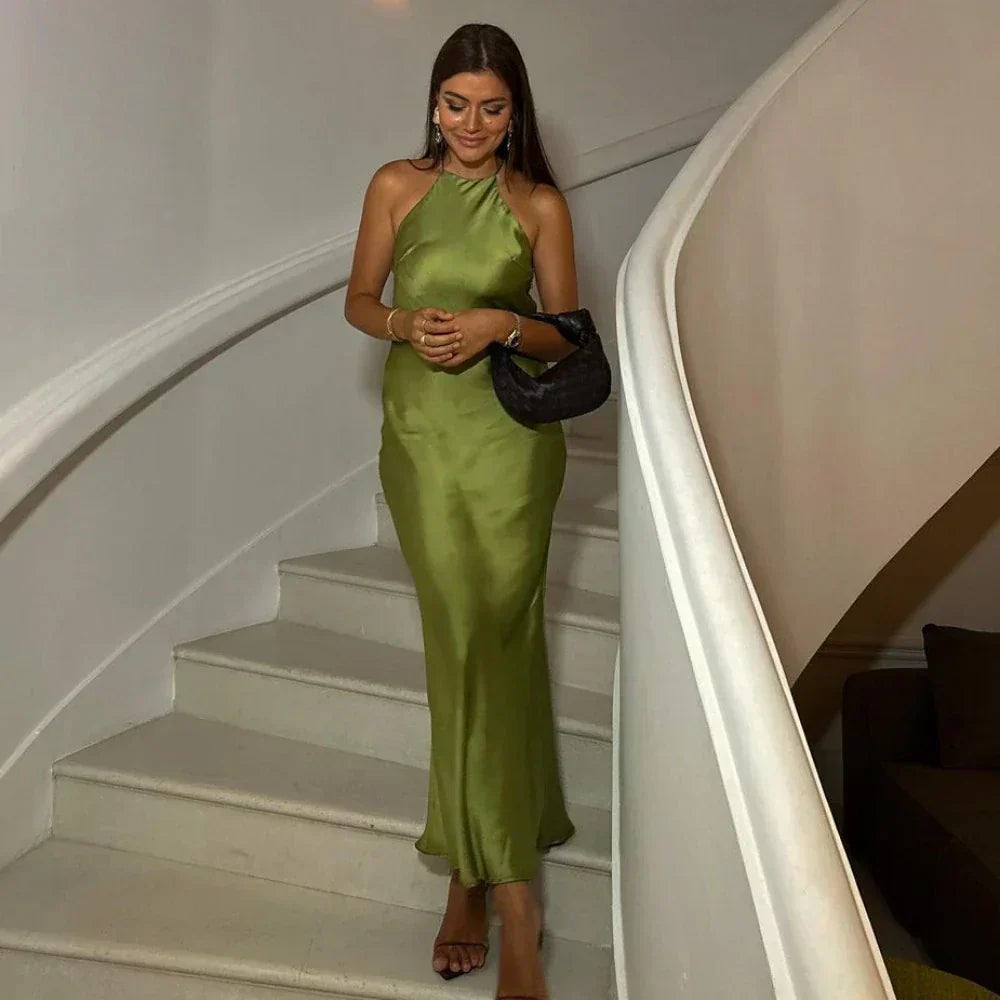 Hana Boutique Fashion Sleeveless Silk Dress Evening Wear Edit