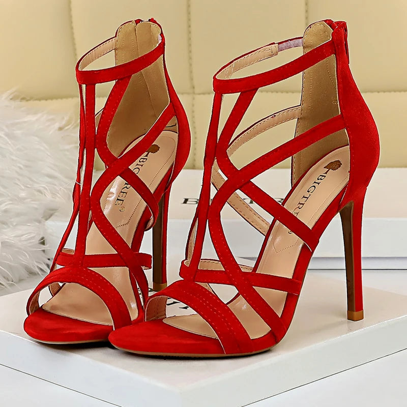 Roman Style Stiletto Heels Pumps for Women - 11 Cm