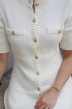 Elegant Slim Fit Short Sleeve Mini Dress