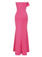 Aveline Pink Strapless Ruffle Mermaid Gown
