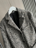 Autumn/Winter New women's ZW series with belt tweed loose version of waist waist suit jacket 3736247