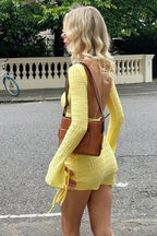 Strappy Backless Slim Fit Mini Dress