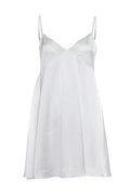 V-Neck Spaghetti Strap Backless Mini Dress with Lace Detail