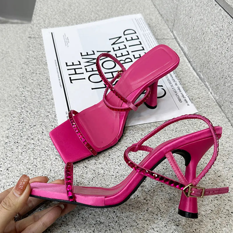Rhinestone Gladiator Sandals for Women - Summer Fashion