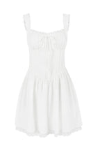 Spaghetti Strap Lace Patchwork Mini Dress