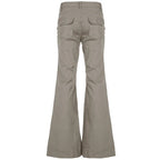 Slim Fit Simple Flared Pants Women High Fashion Causal England Style All-Match Basic Jeans Classical Clothing