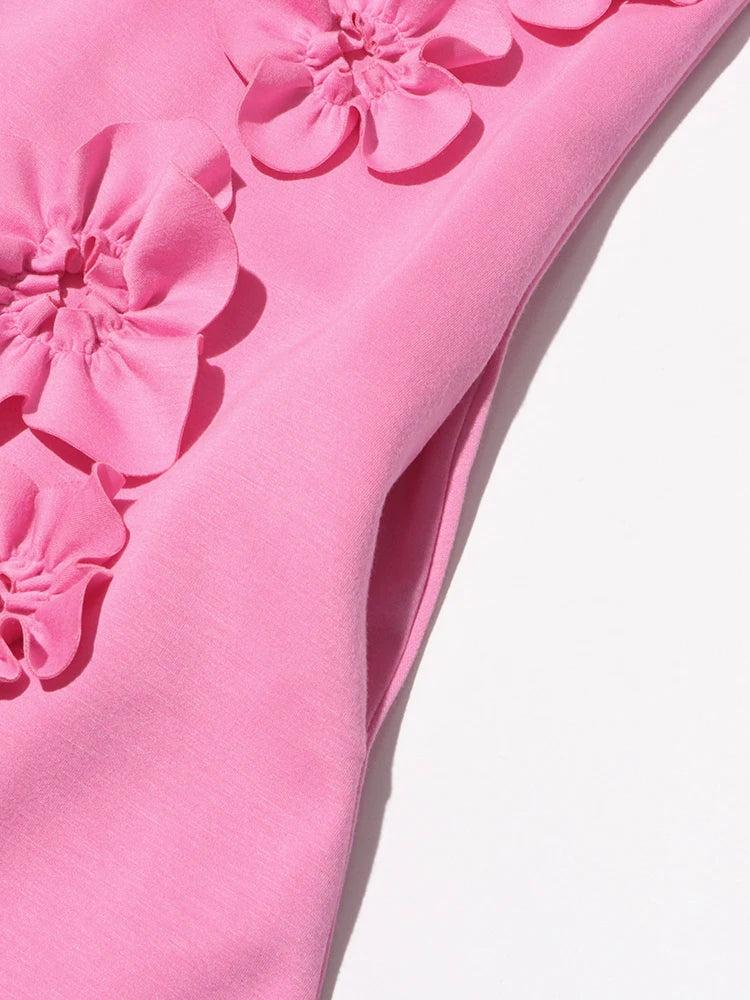 Odele Mini Dress with Flower Appliques