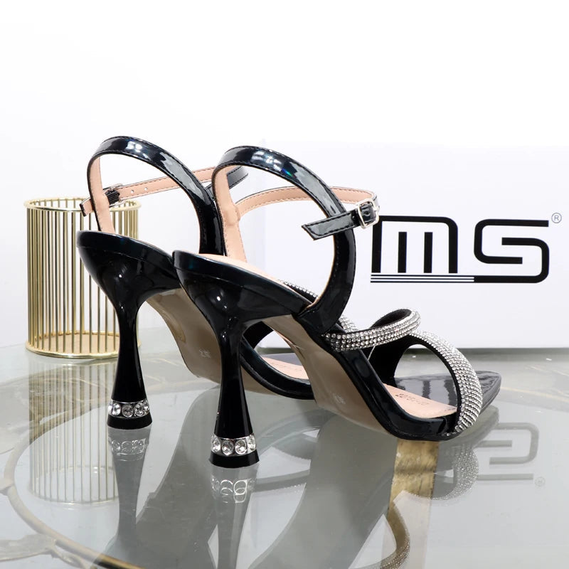 Elegant green high heel shoes for summer, new luxury design