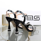 Elegant green high heel shoes for summer, new luxury design