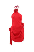 Slim Strapless Lace-Up Mini Dress