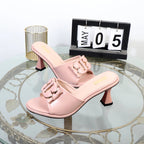 Women's summer sandals with thin high heels