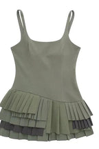 Elegant Square Collar Sleeveless Mini Dress