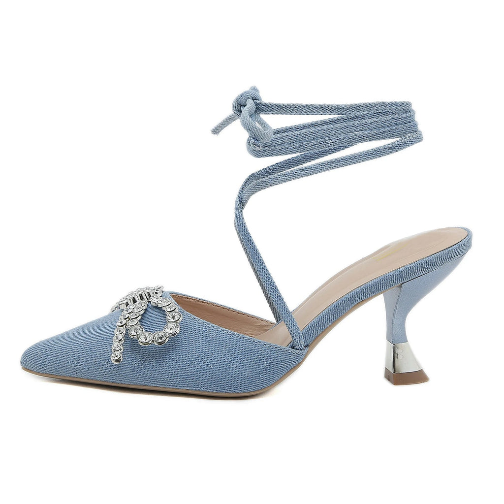 Autumn pointed shallow fashion women's cross strap sandals