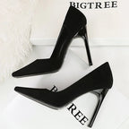 Square Head Women Pumps with 10.5 Cm Block Heels