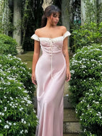 Satin French Bubble Tank Short Dress Women Lacing Retro Sexy Sweet Strap Slim A-Line Mini Dress Summer Clothes For Female