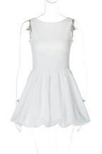 Slim Pleated Sleeveless Patchwork Mini Dress