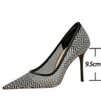 Lace Mesh Hollow Stiletto Heels Women Pumps Fashion High Heels