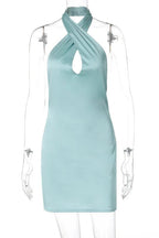 Sleeveless Backless Mini Dress