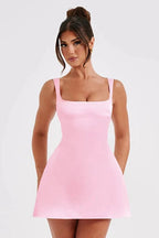 Sleek Backless Slim Sleeveless Mini Dress