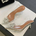 Crystal PVC Transparent Woman Pumps with Thin High Heels