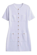 Slim Fit Patchwork Short Sleeve Mini Dress