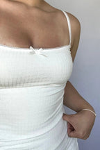 Sleek Sleeveless Spaghetti Strap Mini Dress