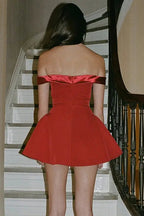 V-Neck Backless Mini Dress