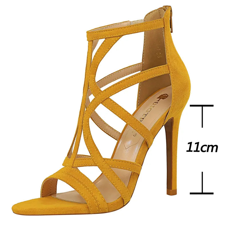 Roman Style Stiletto Heels Pumps for Women - 11 Cm