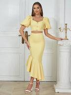 Abbey Puff Sleeve Set Dress