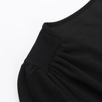 Sexy Low Cut Long Sleeve Pleated Mini Dress Women Elegant Wrap Waist Slim Party Vestido Spring Fall Harajuku Y2K Clothes