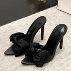 Pointed Toe Mules High Heels Slipper for Summer Party Banquets