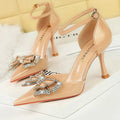 Luxury High Heel Rhinestone Bowknot Sandals for Women